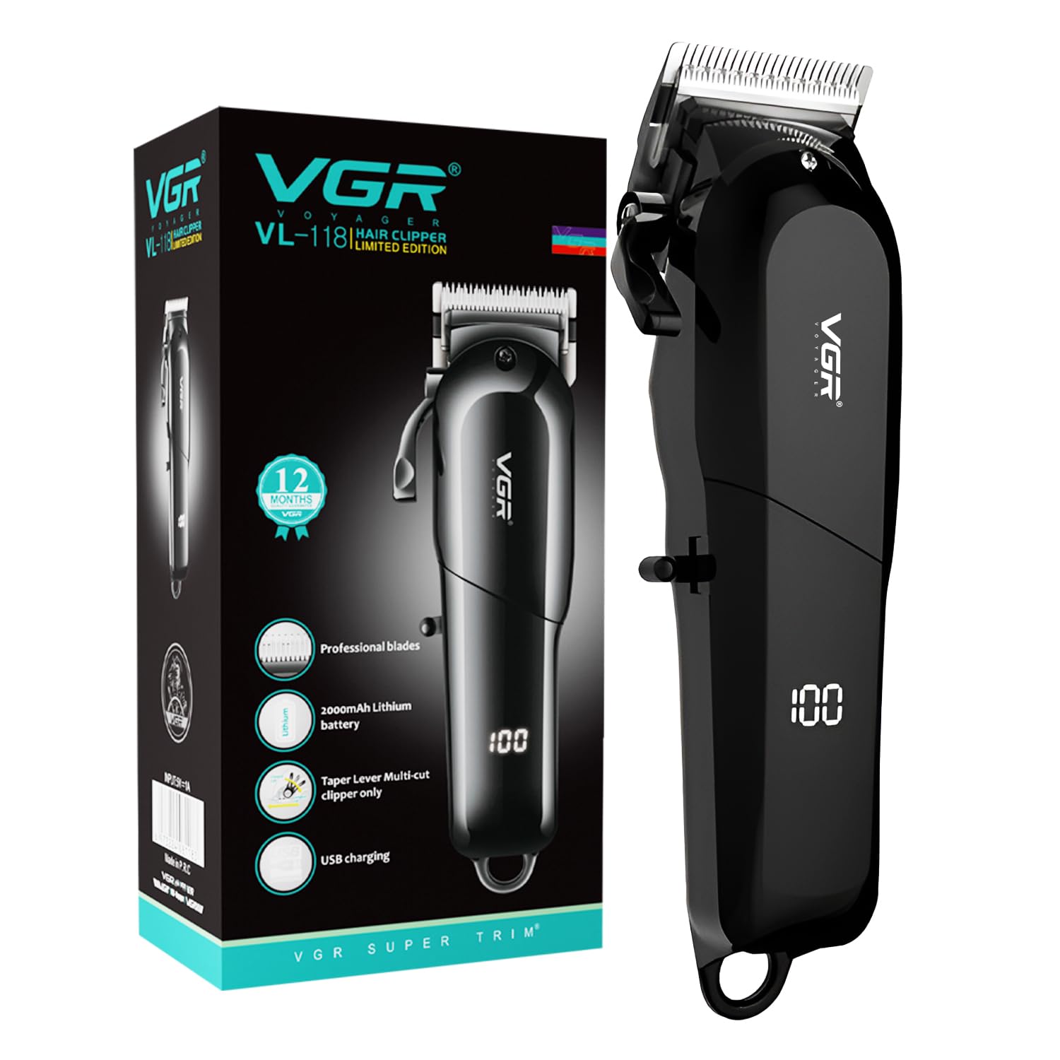 ماشین اصلاح حرفه‌ای وی جی آر مدل VGR V-118
