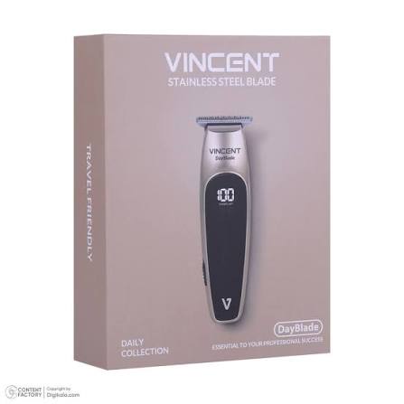 ماشین اصلاح حرفه‌ای و خط زن وینسنت مدل Vincent 3321 DayBlade | شارژی با نمایشگر LED